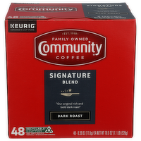 Community Coffee Signature Blend Dark Roast Single Serve Cups - 0.388 Ounce - 48 Count