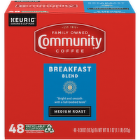 Community Coffee Breakfast Blend Medium Roast Single Serve Cups - 0.377 Ounce - 48 Count