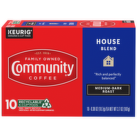 Community Coffee House Blend Medium Dark Roast Single Serve Cups - 0.37 Ounce - 10 Count