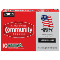Community Coffee American Classic Medium Roast Coffee Single Serve Cups - 0.37 Ounce - 10 Count