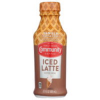 Community Coffee Vanilla Waffle Cone Iced Latte Rtd Bottle - 13.7 Fluid Ounce
