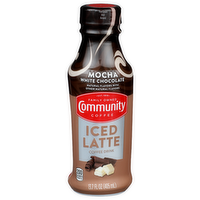 Community Coffee Mocha White Chocolate Iced Latte Drink - 13.7 Fluid Ounce