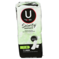 U By Kotex Long Security Lightdays Liners - 16 Count