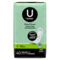 U by Kotex Clean & Secure Heavy Ultra Thin Pads - 40 Count
