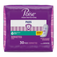 Poise Fresh Protection Light Absorbency Pads - 30 Count