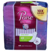 Poise Long Length 2 Very Light Daily Liners - 44 Count