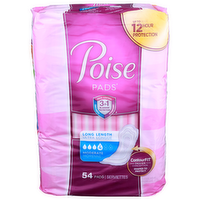 Poise Long Length 4 Moderate Pad - 54 Count