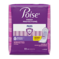 Poise Fresh Protection Ultimate Absorbency Pads - 33 Count