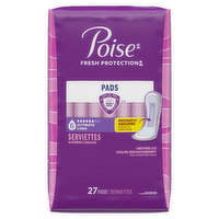 Poise Fresh Protection Ultimate Absorbency Long Pads - 27 Count