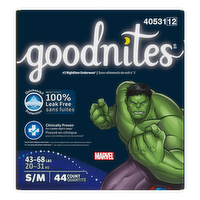 Goodnites Boy's Nighttime Underwear Size S/M - 44 Count