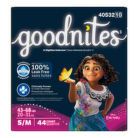 Goodnites Girl's Nighttime Underwear Size S/M - 44 Count