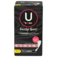 U By Kotex Regular Barely There Thin Liners - 50 Count