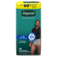 Depend Fresh Protection Maximum Absorbency Underwear For Men Size L - 28 Count