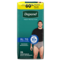 Depend Fresh Protection Maximum Absorbency Underwear For Men Size XL - 26 Count