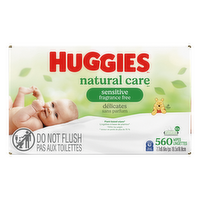 Huggies Natural Care Sensitive Fragrance Free Wipes - 56 Count - 10 Count