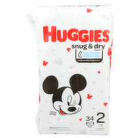 Huggies Snug & Dry Baby Diapers Size 2 - 34 Count
