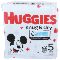 Huggies Snug & Dry Diapers - 22 Count