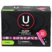 U By Kotex Click Compact Tampons - 32 Count