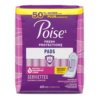Poise Max Absorb Pad Bulk Pack Long Length 60 - 0.53 Cubic foot