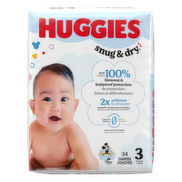 Huggies Snug & Dry Size 3 Diapers - 34 Count