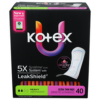 Kotex Heavy Ultra Thin Pads - 40 Count