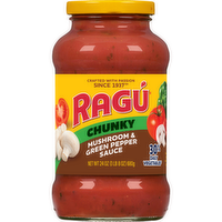 Ragu Chunky Mushroom & Green Pepper Pasta Sauce - 24 Ounce