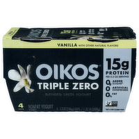 Oikos Vanilla Triple Zero Blended Greek Yogurt - 5.3 Ounce - 4 Count