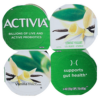 Activia Vanilla Lowfat Yogurt - 4 Ounce - 4 Count