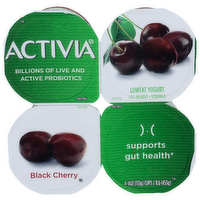 Activia Black Cherry Lowfat Yogurt - 4 Ounce - 4 Count