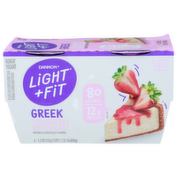 Dannon Strawberry Cheesecake Greek Nonfat Yogurt - 5.3 Ounce - 4 Count