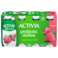 Activia Strawberry Flavor Lowfat Yogurt Drink - 0.388 Fluid Ounce - 8 Count