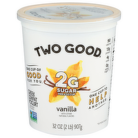 Two Good Vanilla Greek Lowfat Yogurt - 32 Ounce