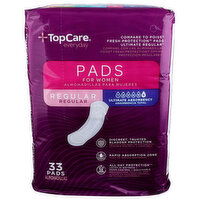 Top Care Everyday Regular Ultimate Absorbency Pads For Women - 33 Count
