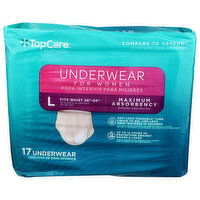 Top Care Tc Wmn Prtect Underware Lg - 17 Count