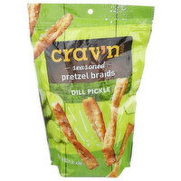 Crav'n Flavor Dill Pickle Seasoned Pretzel Braids - 16 Ounce