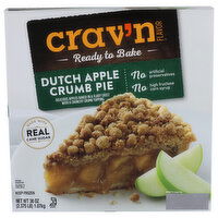 Crav'n Flavor Ready to Bake Dutch Apple Crumb Pie - 38 Ounce