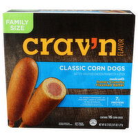 Crav'n Family Size Classic Corn Dogs - 2.67 Ounce - 16 Count
