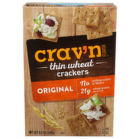 Crav'n Flavor Original Thin Wheat Crackers - 8.5 Ounce