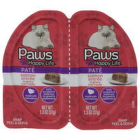 Paws Happy Life Salmon Entrée In Gravy Pate Wet Cat Food - 2 Count
