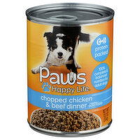 Paws Happy Life Chopped Chicken & Beef Dinner Dog Food - 13.2 Ounce