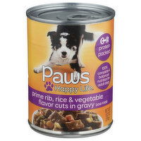Paws Happy Life Prime Rib Rice & Vegetable Flavor Cuts In Gravy Dog Food - 13.2 Ounce