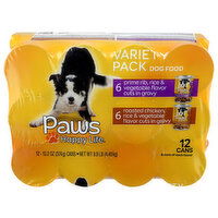Paws Happy Life Variety Pack Dog Food - 0.825 Pound - 12 Count