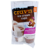 Crav'n Flavor Vanilla Chocolate Swirl Ice Cream Cups - 3 Fluid Ounce - 12 Count