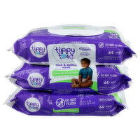 Tippy Toes Green Tea & Cucumber Thick & Quilted Wipes - 3 Count