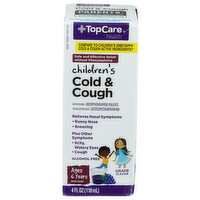 Topcare Health Grape Flavored Children's Cold Cough - 4 Fluid Ounce