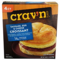 Crav'n Flavor Sausage, Egg & Cheese Croissant - 4.5 Ounce - 4 Count