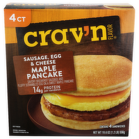 Crav'n Flavor Sausage, Egg & Cheese Maple Pancake - 4.9 Ounce - 4 Count