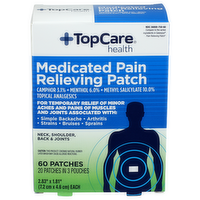 Topcare Medicated Pain Relieving Patch - 60 Count