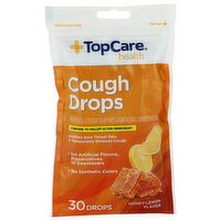 Top Care Health Honey-Lemon Cough Drops - 30 Count