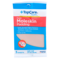Topcare Health Super Moleskin Padding - 3 Count